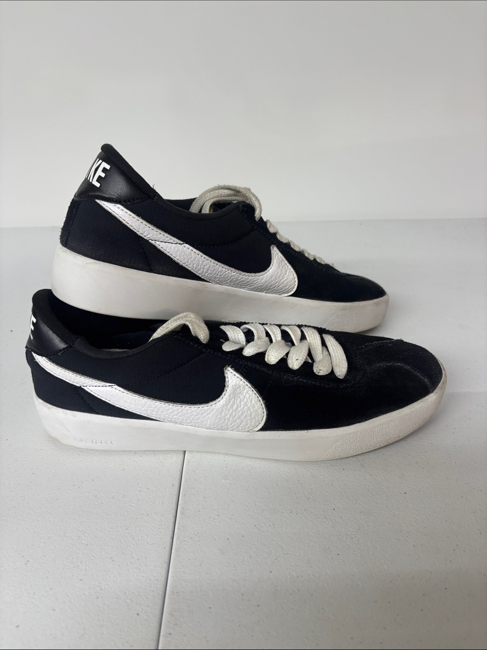 Nike Men’s Black and White Retro Low-Top Sneakers
